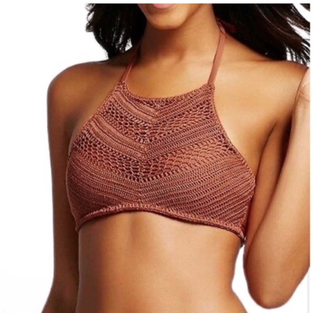 Xhilaration top Terracotta‎ Crochet size L